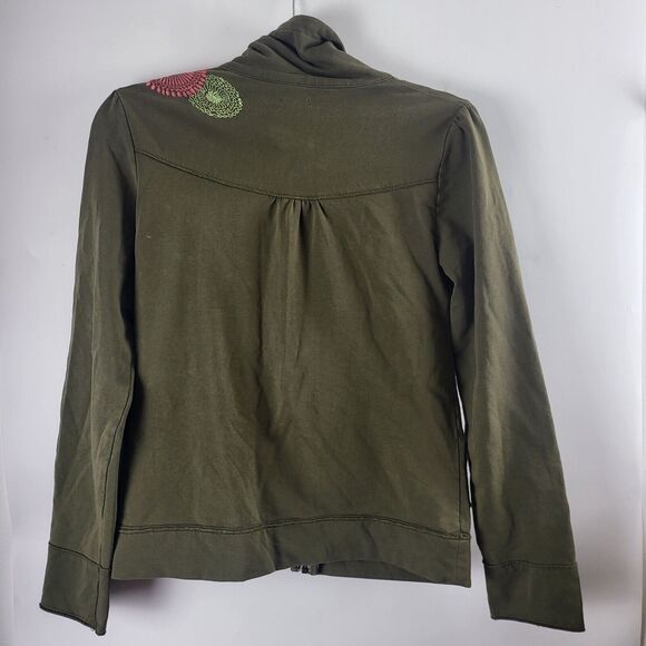 Lole Zip Up Sweatshirt S Womens Green Full Zip Long Sleeve Embroidered Pockets - Picture 5 of 9
